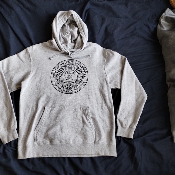 LARGE Northeastern University Boston Mass Hoodie Vintage LARGE Husky Gear - Picture 2 of 7